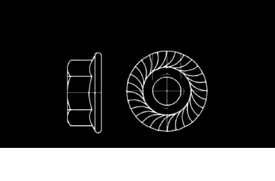 bolts-FLANGE NUT WITH SERRATION